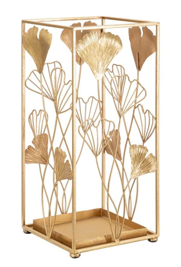 P/GUARDA-CHUVA FOLHA DE OURO 22,5X22,5X48,5 CM