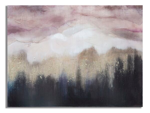 PINTURA EM TELA DE MONTANHA ROSA 80X2,7X60 CM