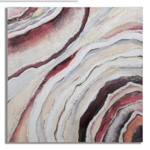 PINTURA EM TELA VERMELHA 80X2,8X80 CM