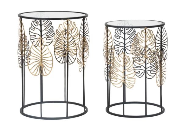 MESAS DE FOLHAS CASAL GLAM CM Ø 38X55-33X50