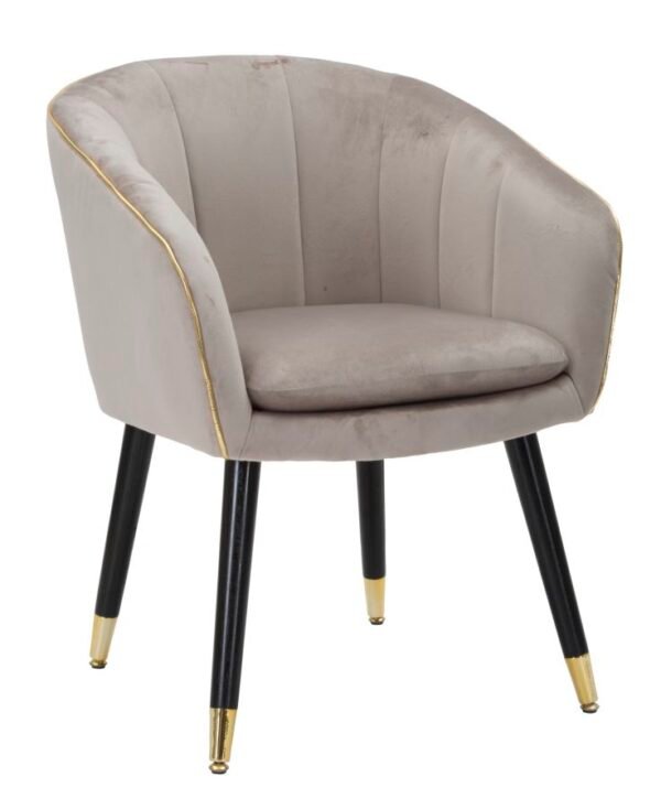 POLTRONA PARIS CINZA/OURO CM 62X58X78