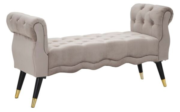 BANCO PARIS CINZA/DOURADO CM 120X40X60