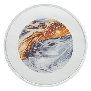 RELÓGIO DE PAREDE ESPELHO CINZA CM Ø 60X5