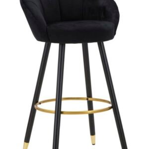 BANCO DE BAR PRAGA PRETO CM 55X56X104