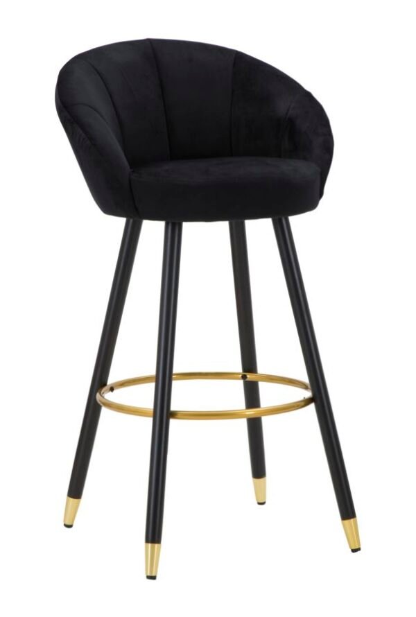 BANCO DE BAR PRAGA PRETO CM 55X56X104
