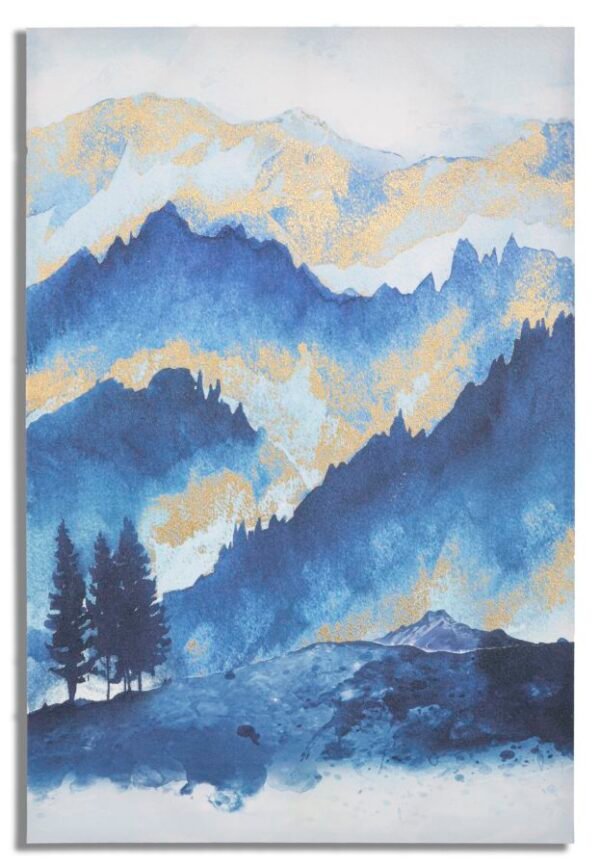 ESTAMPA PINTADA ÁRVORE DE MONTANHA 80X3X120 CM