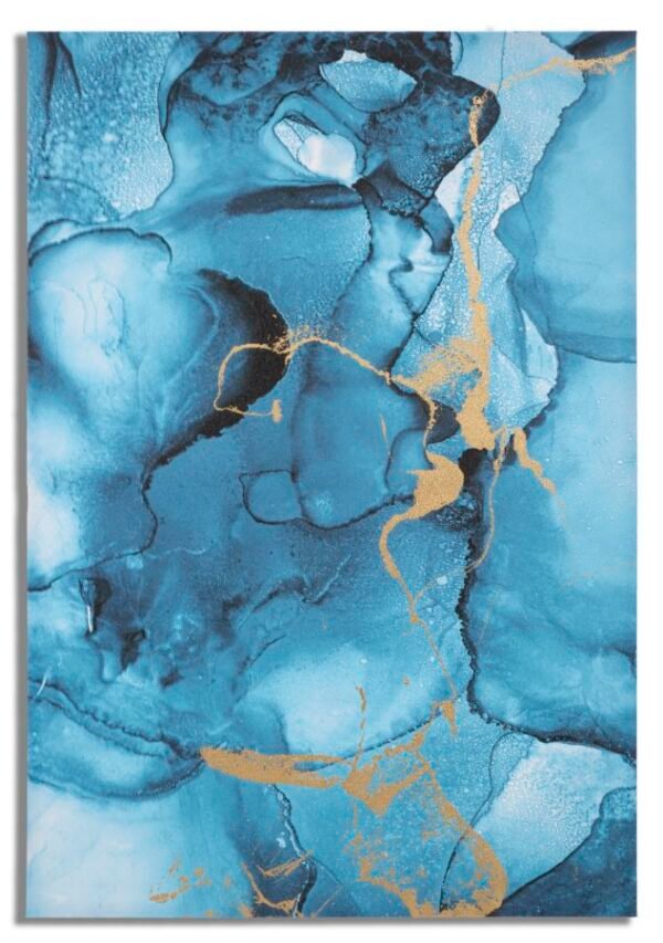 ESTAMPA PINTADA AZUL REI 80X3X120 CM