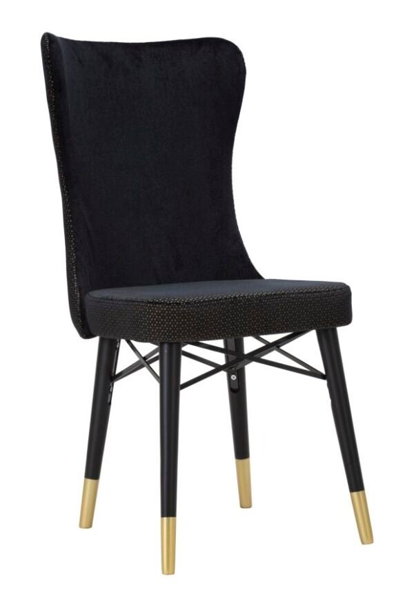 CONJUNTO DE CADEIRA MIMOZA PRETA 2PCS CM 40X65X99