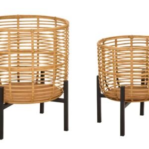 P/PAR POTES RATTAN CM Ø 41X47-33X39