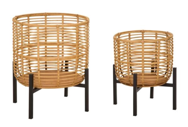P/PAR POTES RATTAN CM Ø 41X47-33X39