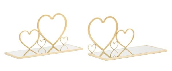 PAR DE MESA DE CABECEIRA HEARTS 41,5X18X21 CM