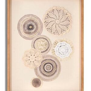 IMPRESSÃO EM TELA CÍRCULA COM INSERTOS 45X3,2X60 CM