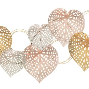 PAINEL DE FERRO CORAÇÕES 91X2,5X39,5 CM