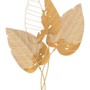 PAINEL FERRO FOLHA OUTONO OURO 53X4X84,5 CM
