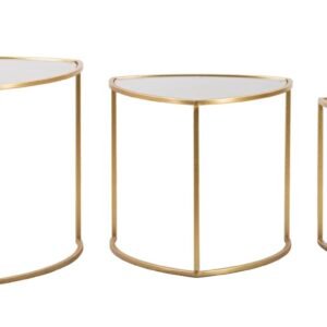 JOGO DE MESAS DE CENTRO TRIÂNGULO 3 PCS CM Ø 60X50-50X45-40X40