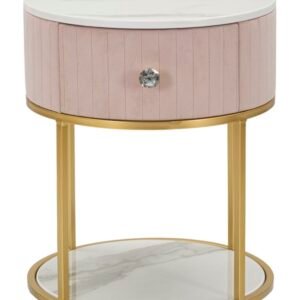 MESA DE CABECEIRA MONTPELLIER ROSA CM Ø 42X48
