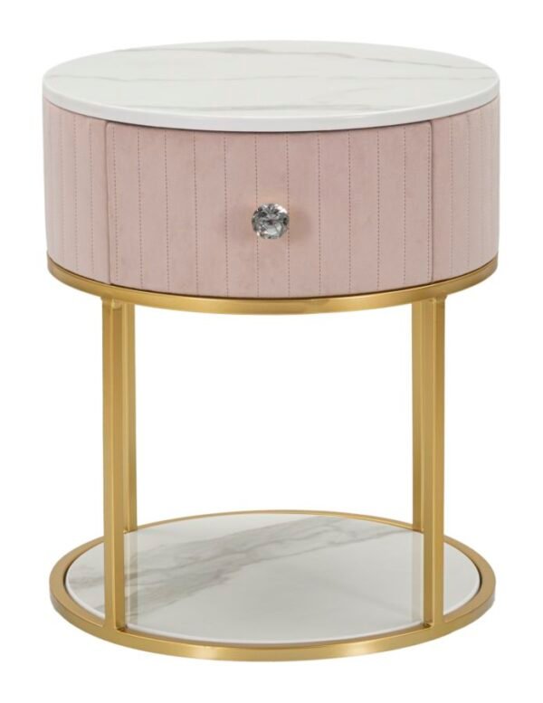 MESA DE CABECEIRA MONTPELLIER ROSA CM Ø 42X48