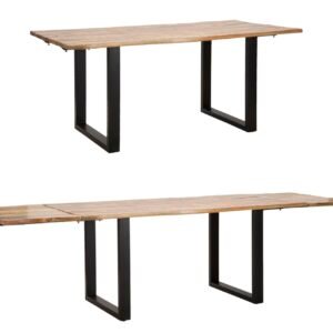 BORDA TUDO. MESA DE JANTAR. CM 180X90X77-COMPRIMENTO TOTAL 280 (MADEIRA MANGA)