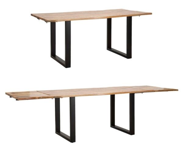 BORDA TUDO. MESA DE JANTAR. CM 180X90X77-COMPRIMENTO TOTAL 280 (MADEIRA MANGA)