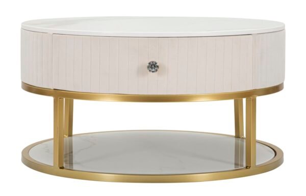 MESA DE CENTRO CREME MONTPELLIER Ø 75X36 CM