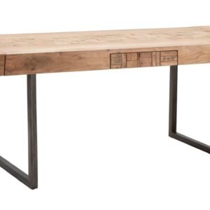 MESA DE JANTAR MUMBAI ALL.CM 160X90X77-COMPRIMENTO TOTAL 240 (NICOLITICA ACÁCIA)