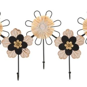 FERRO APP/ROUPA MADEIRA RÁFIA 61X5,5X30,5 CM