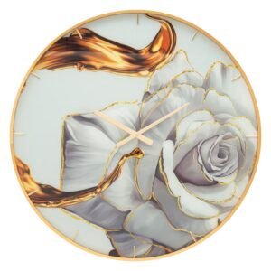 RELÓGIO ROSA DE VIDRO CM Ø 80X5