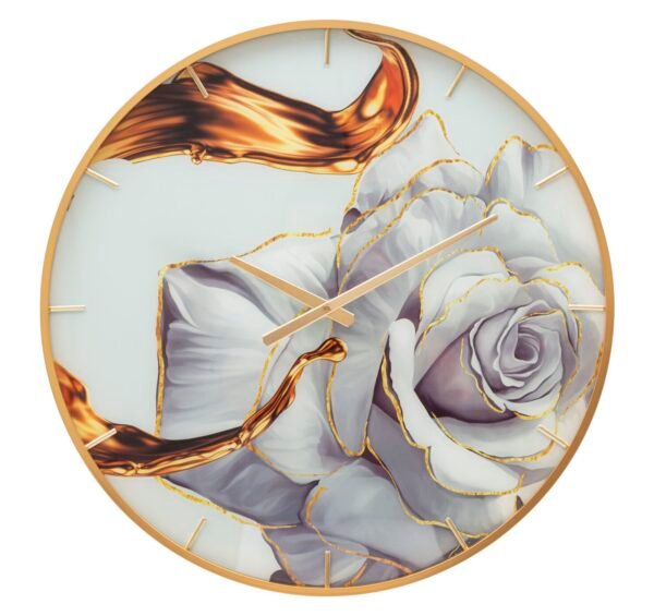 RELÓGIO ROSA DE VIDRO CM Ø 60X5