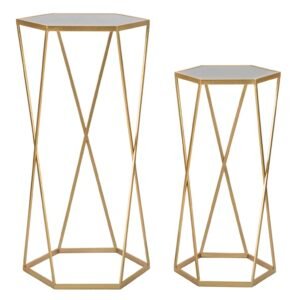 PAR DE MESA HEXAGONAL CM Ø 50X100-40X80