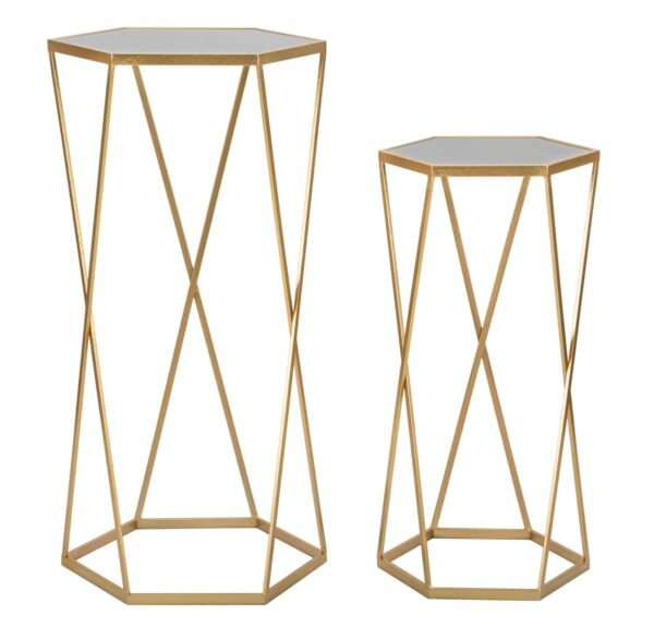 PAR DE MESA HEXAGONAL CM Ø 50X100-40X80