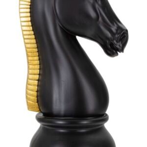 CAVALO PRETO E DOURADO CM Ø 18,5X50