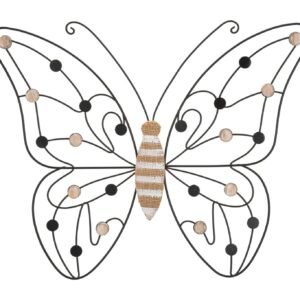 PAINEL DE FERRO E MADEIRA BORBOLETA CM 39,5X1,5X33,5 MIN 2