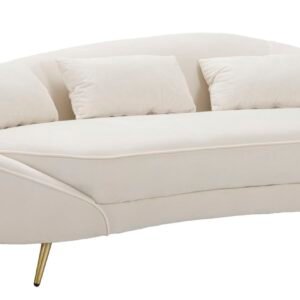 SOFÁ OSLO 3 LUGARES COM ALMOFADAS CREME CM 185X84X68