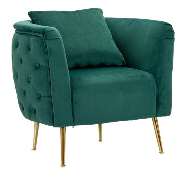 POLTRONA BUCARESTE VERDE CM 76X74X73