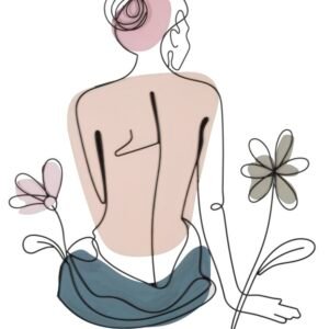 PAINEL DE PAREDE SENHORA C/FLOR CM 80X1,3X90