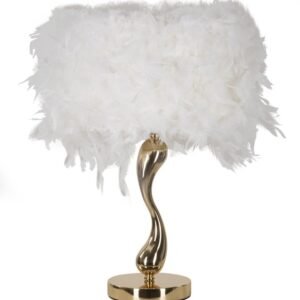 CANDEEIRO DE MESA CARRINHO BRANCO Ø 25X47 CM