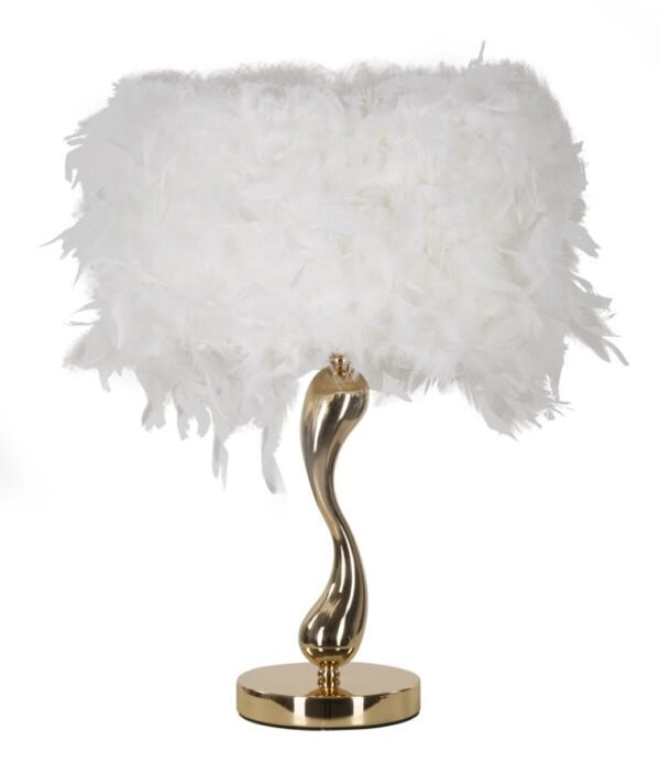 CANDEEIRO DE MESA CARRINHO BRANCO Ø 25X47 CM