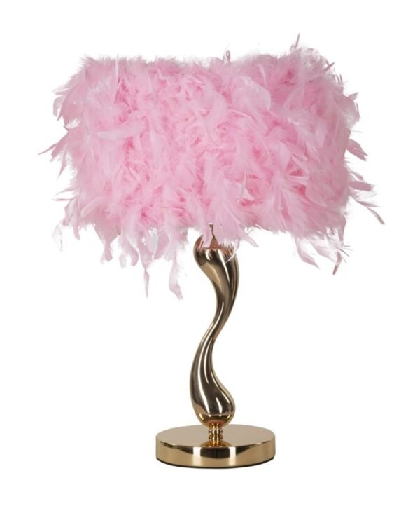 CANDEEIRO DE MESA CARRINHO ROSA CM Ø 25X47