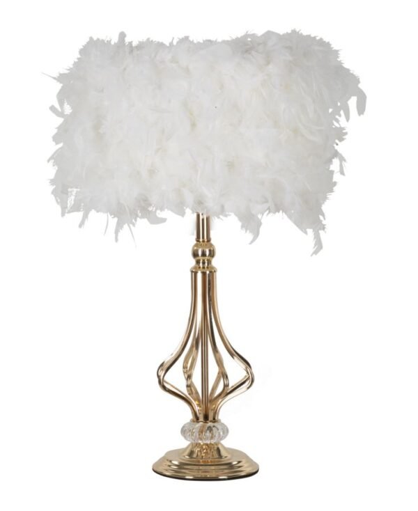 CANDEEIRO DE MESA TARTY BRANCO Ø 25X54 CM