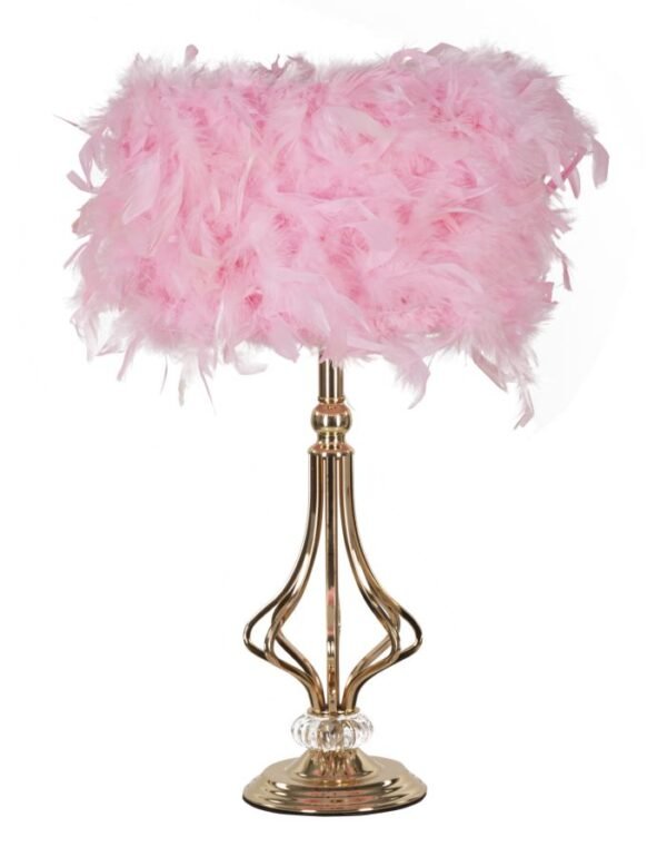 CANDEEIRO DE MESA TARTY ROSA Ø 25X54 CM