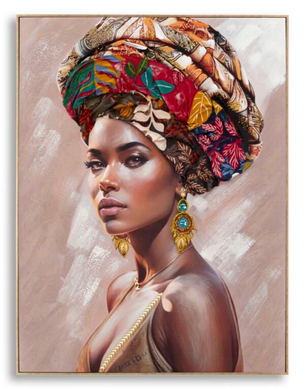 PINTURA EM TELA COM MOLDURA ALEXANDRA -B- 92X4,5X122 CM
