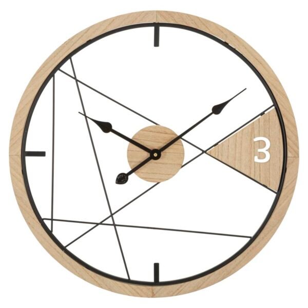 RELÓGIO DE PAREDE DESIGN GEOMÉTRICO Ø 60X2,5 CM