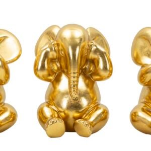 ELEFANTE NÃO CONSIGO VER/NÃO CONSIGO OUVIR/NÃO CONSIGO FALAR CONJUNTO 3 PCS CM Ø 15,5X20,5