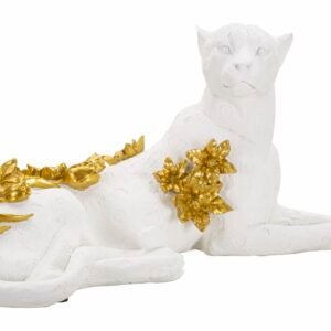 LEOPARDO BRANCO/OURO CM 53X21.5X24