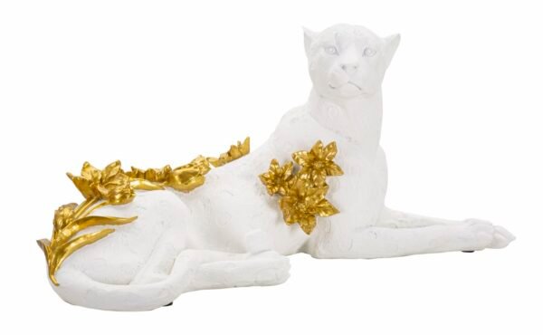 LEOPARDO BRANCO/OURO CM 53X21.5X24