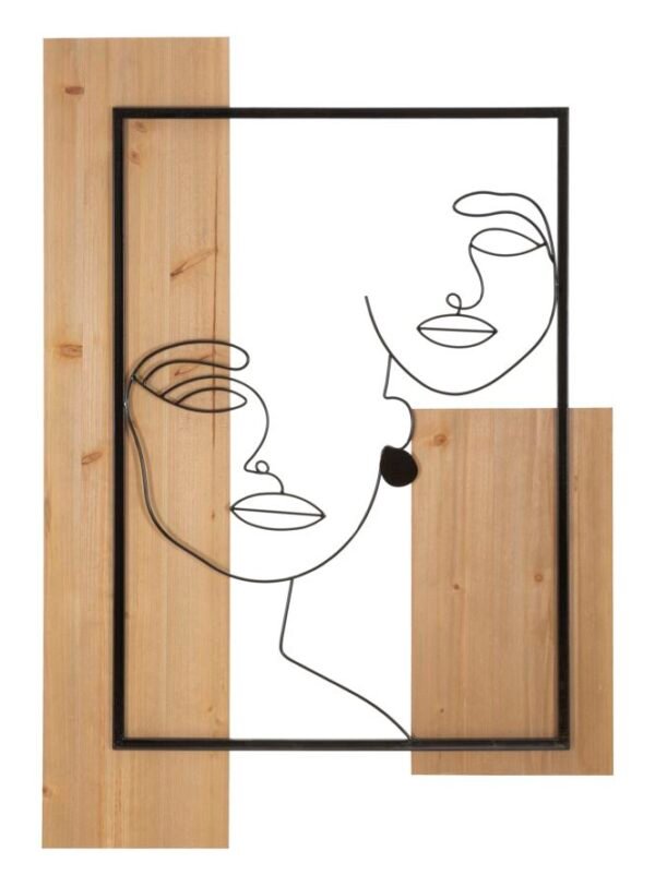 PAINEL DE PAREDE FERRO E MADEIRA CM 63X2X90