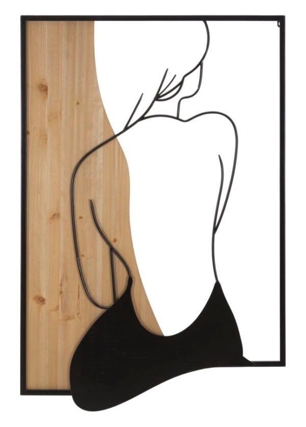 PAINEL DE PAREDE BEAUTY FERRO E MADEIRA 60X2X90
