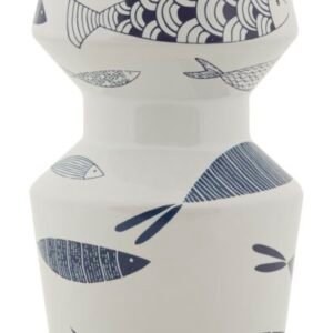 VASO DUPLO CERÂMICA PEIXE CM Ø 14X34