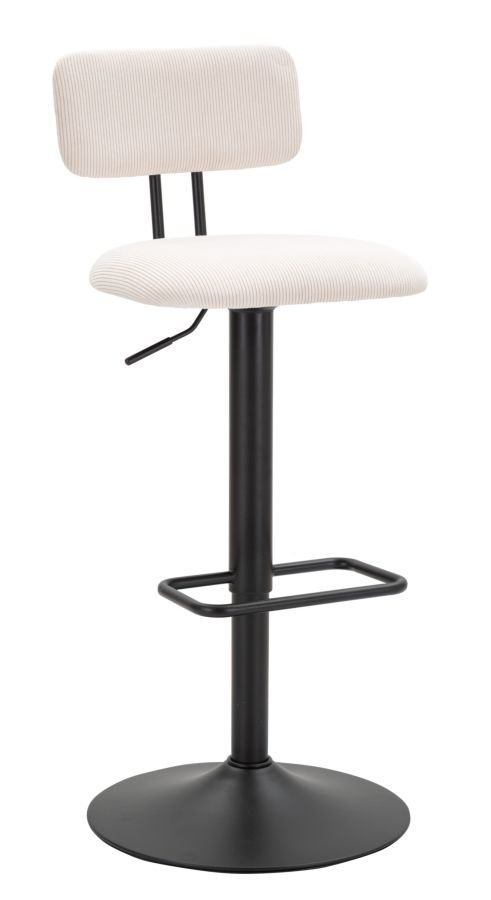 BANCO DE BAR BRANCO CLARO CM 41X47.5X85-106.5 (ASSENTO CM 61-83) CONJUNTO 2 UNIDADES