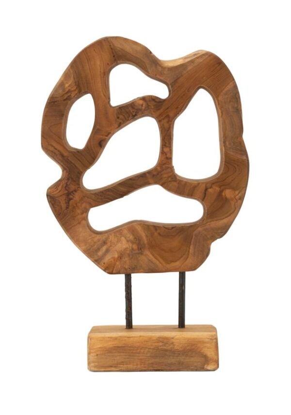 ESCULTURA LUBANG EM TECA RECICLADA CM 25X10X38 (PEÇAS ÚNICAS - NÃO SUBSTITUÍDAS EM SÉRIE)